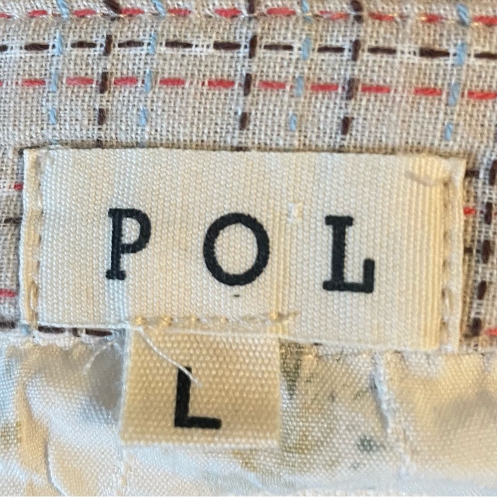 POL Printed Button Down Patchwork Short Sleeve Sh… - image 12